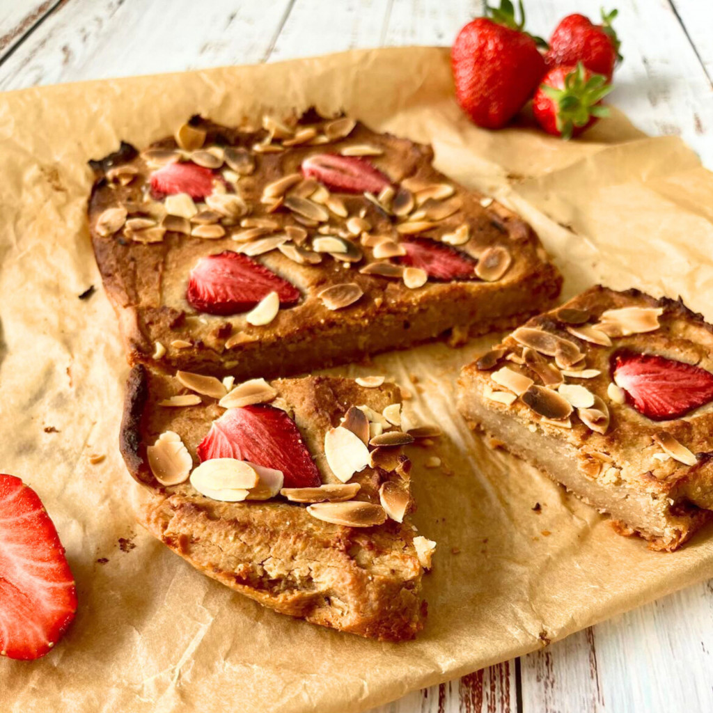 Recette Blondie aux fraises 