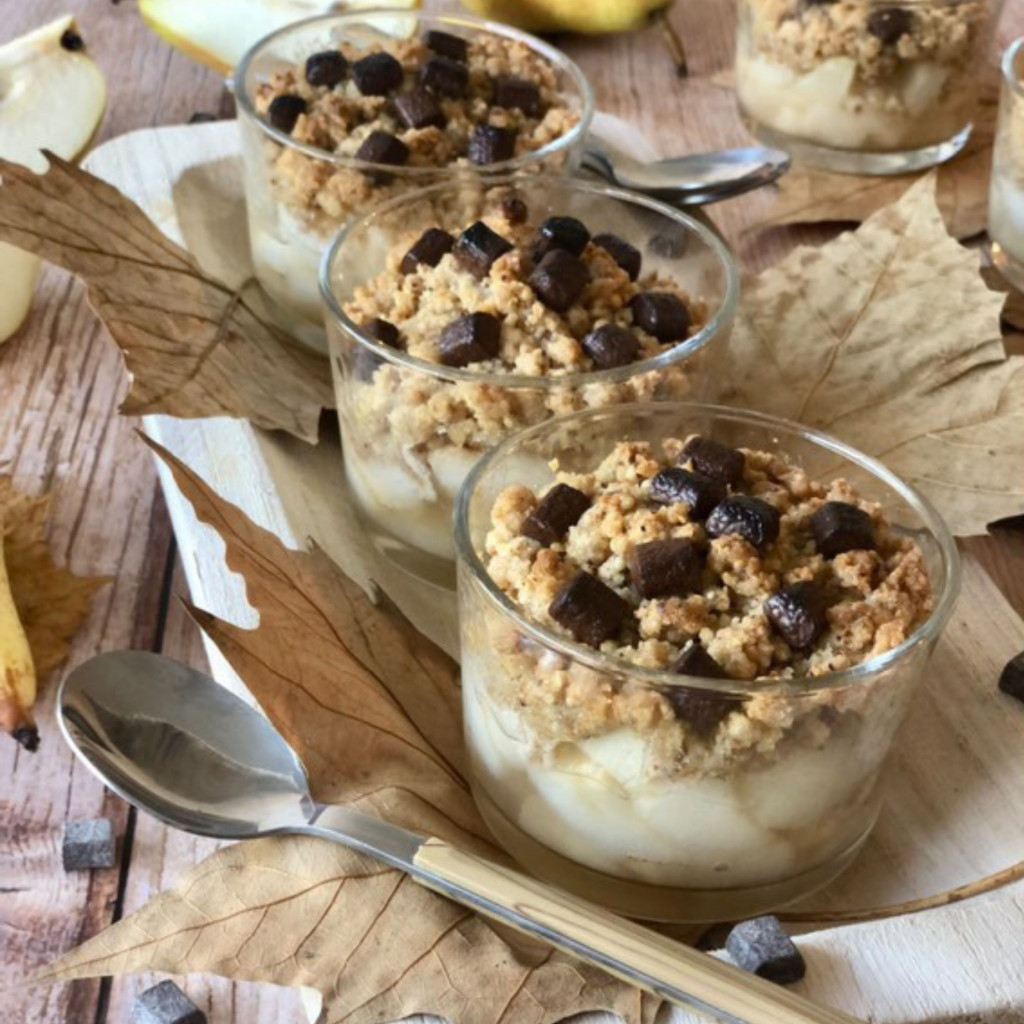 Recette  crumbles aux poires anti gaspi !