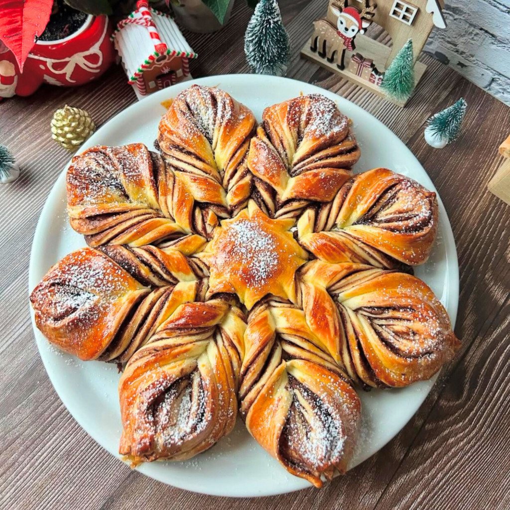 Recette brioche étoile de Noël 