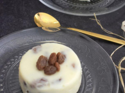 Recette Crème vanille démoulée, raisins secs au rhum