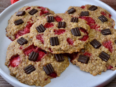 Recette Cookies fraises et pépites de chocolat